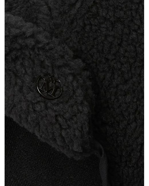 Maison Michel Black Madeleine Shearling-Effect Hat