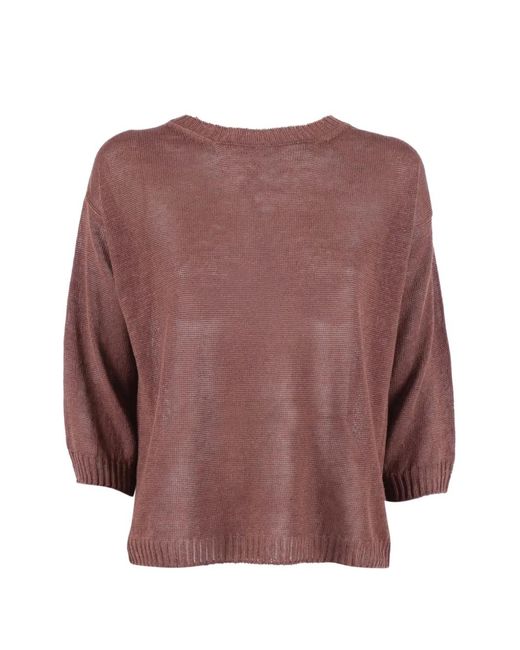 Weekend by Maxmara Brown Round-Neck Knitted Top