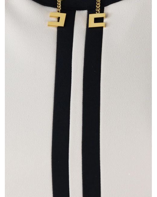 Elisabetta Franchi Black Logo-Detail Sleeveless Top