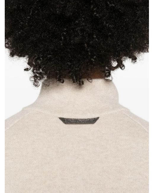 Chaqueta con cuello alto Brunello Cucinelli de color White