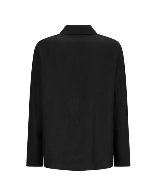 Lardini Black Patch-Pocket Shirt Jacket for men