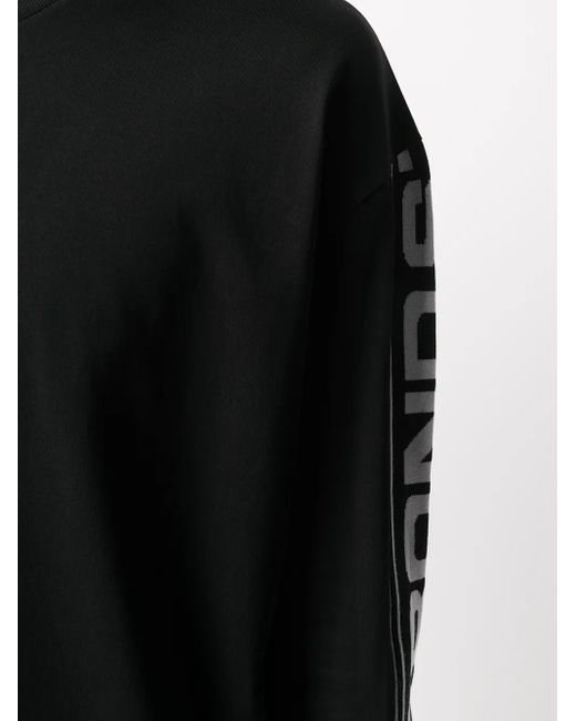 Stella McCartney Black Logo Sleeve Round Neck Top for men
