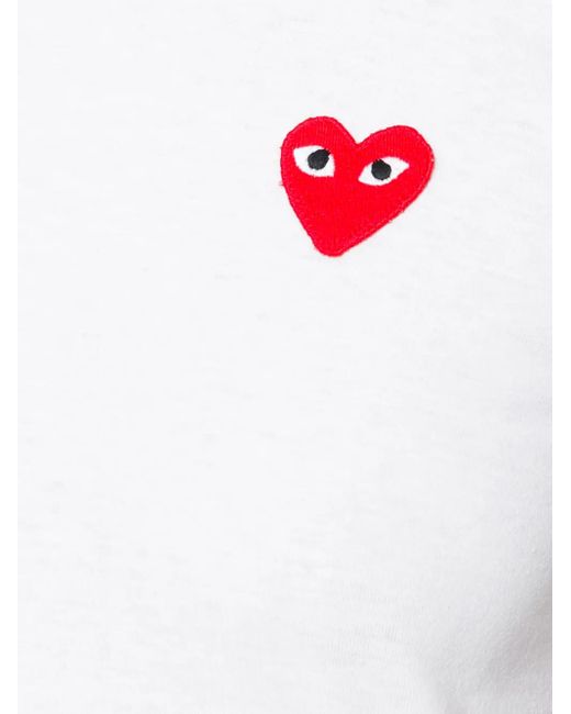 COMME DES GARÇONS PLAY White Basic Logo T-Shirt