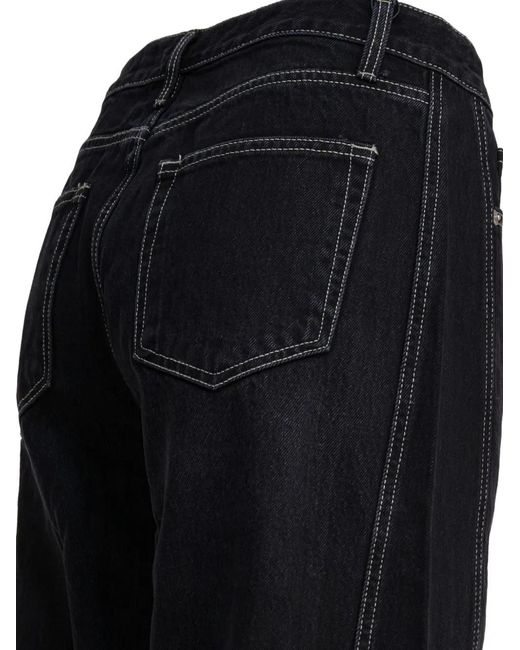 R2W Black Contrast-Stitching Jeans
