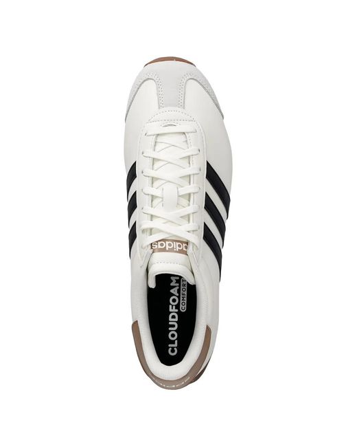 Adidas White Baskets Runvista À Rayures for men
