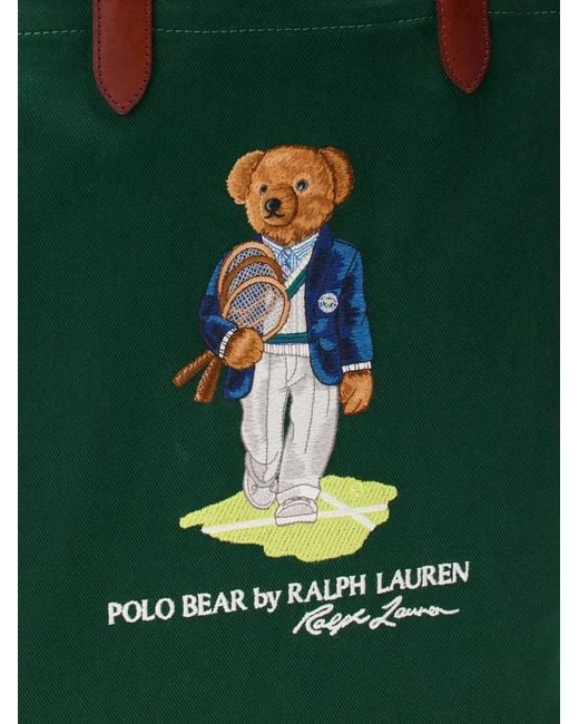 Polo Ralph Lauren Green Wimbledon Polo Bear Shopper Tote for men