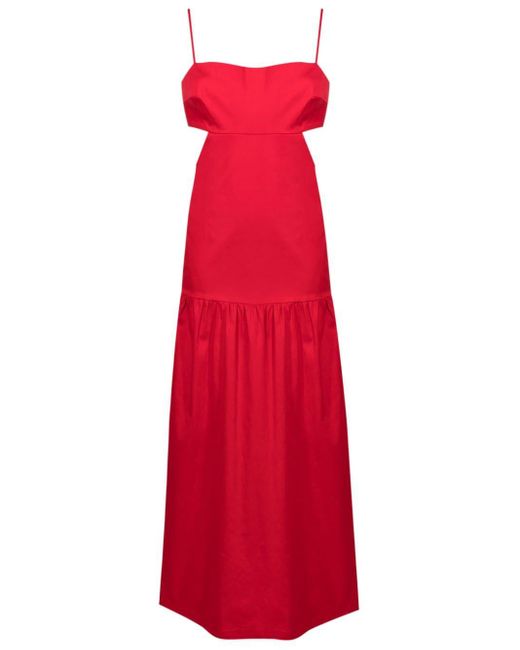 Adriana Degreas Red Cut-out Beach Dress