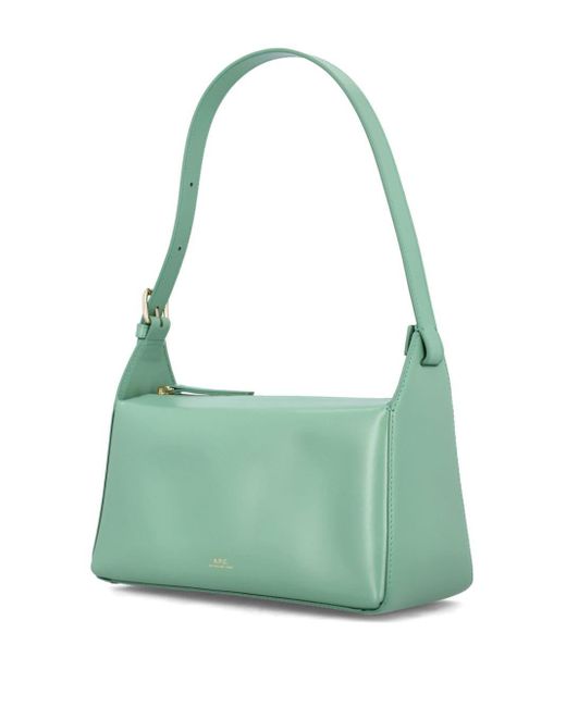 A.P.C. Green Virginie Leather Shoulder Bag