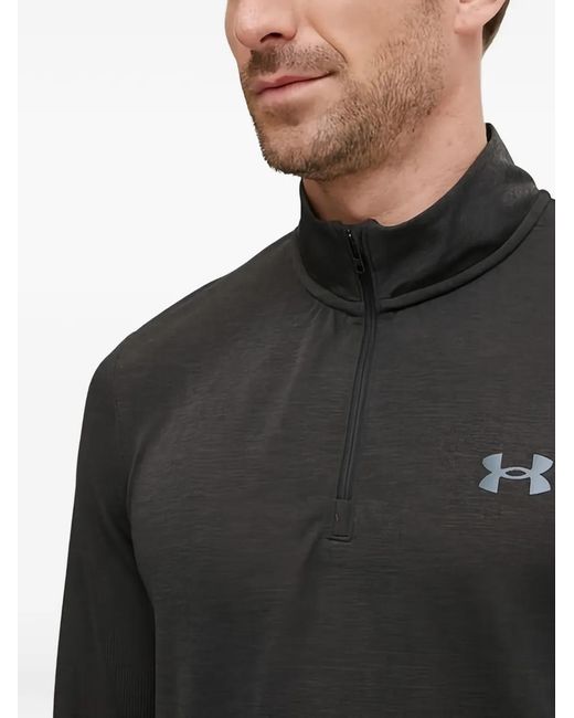 Under Armour Gray Zip Mock-Neck Sweatshirt for men