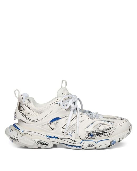 Sneakers Track con stampa di Balenciaga in White da Uomo