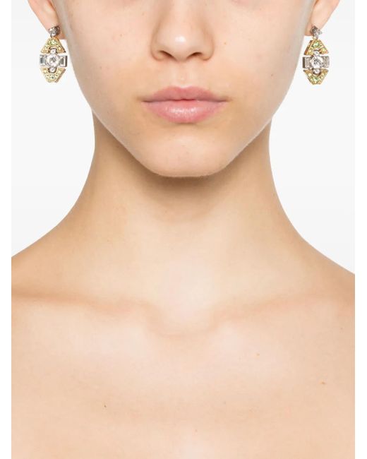Miu Miu Metallic Crystal-Embellished Earrings