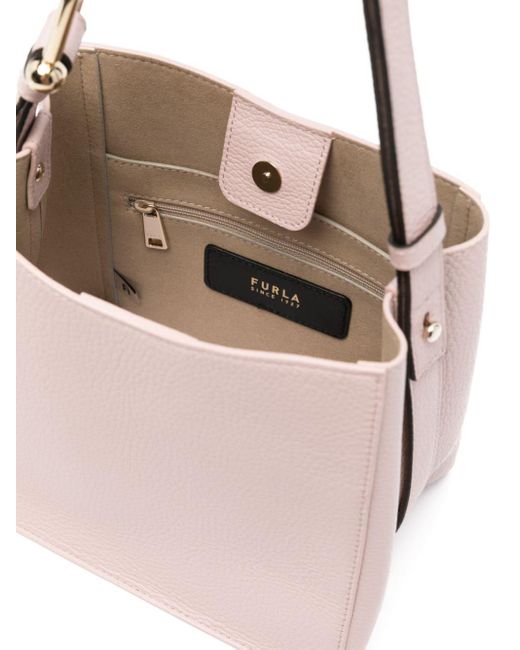 Furla Pink Nuvola Leather Shoulder Bag