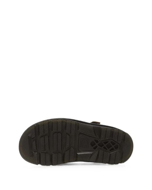Dr. Martens Brown Zebzag Buckle-Strap Mules