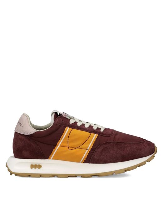 Sneakers Con Inserti di Philippe Model in Brown