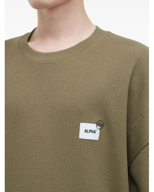 Alpha Industries T-Shirt im Layering-Look in Green für Herren
