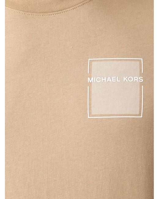 Michael Kors Natural T-Shirt En Coton À Logo Graphique for men