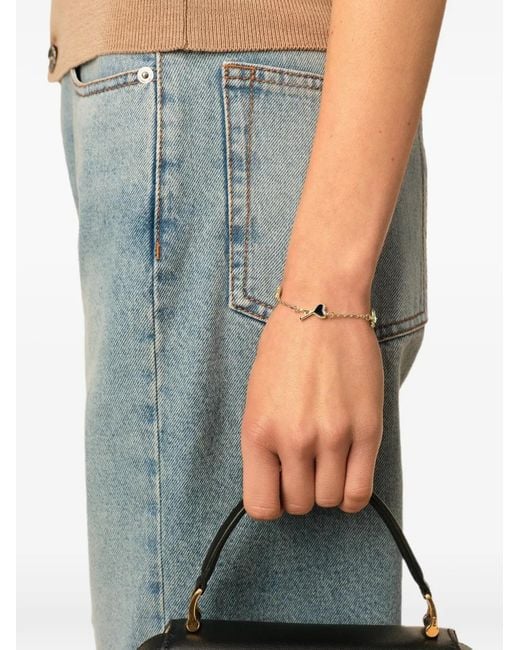AMI Natural Brass Bracelet With Hammered Ami De Coeur