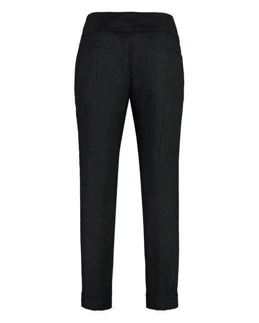 Peserico Black Roll-Up Cuff Trousers for men
