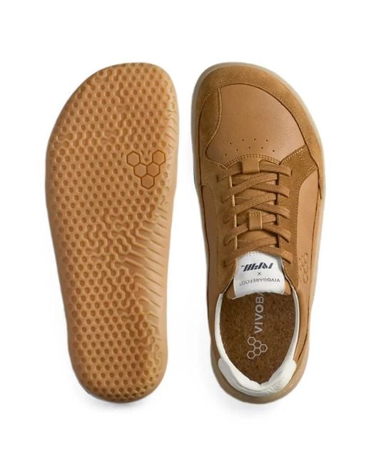 Vivobarefoot Brown Gobi Ii Panelled Leather Sneakers for men