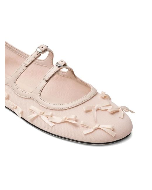 Marc Jacobs Pink The Kiki Bow-Detail Ballet Flats
