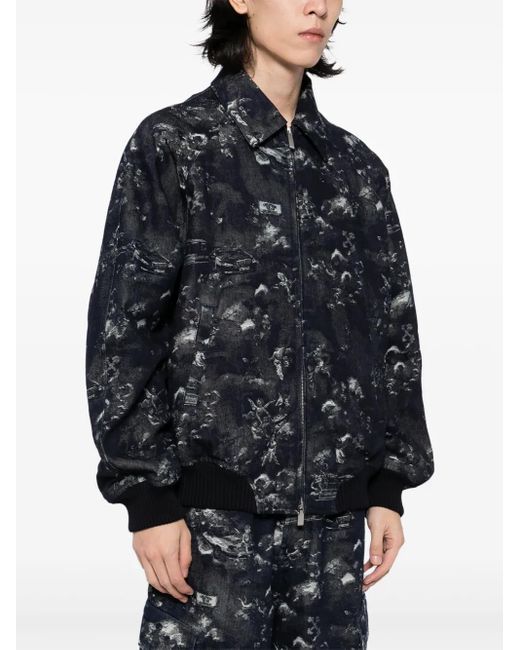 Off-White c/o Virgil Abloh Black Graphic-Print Jacket for men