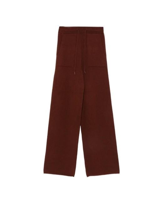 Max Mara Drawstring Cashmere Trousers in het Brown