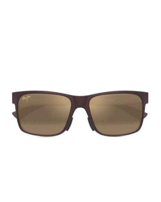 Maui Jim Brown Rectangle-Frame Sunglasses for men