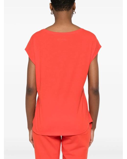 Camiseta De Algodón Juvia de color Red