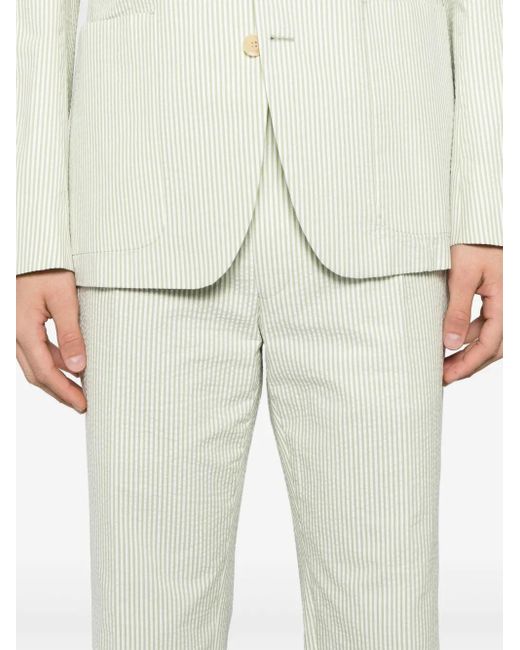 Fursac White Striped Trousers for men