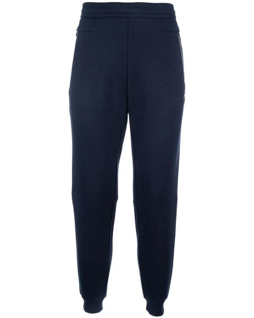 EA7 Blue Rubberised Logo Track Pants for men