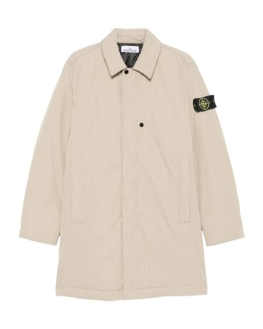 Stone Island Natural Patch-Pocket Coat for men