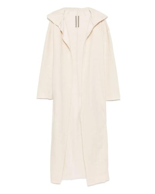 Rick Owens White Dragging Coat