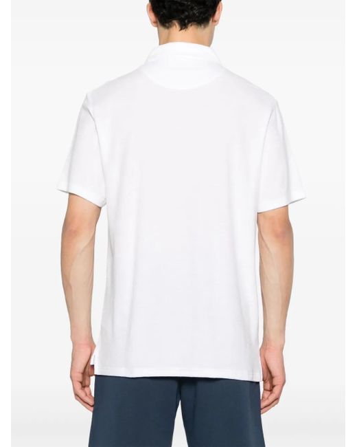 Mc2 Saint Barth White Jeremy Terry-Cloth Polo Shirt for men