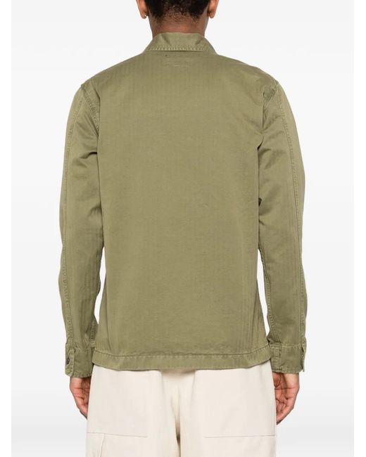 chesapeake's Green Buttoned Pocket Shirt for men