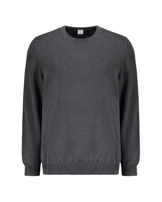 Fedeli Gray Crew-Neck Cashmere Sweater for men