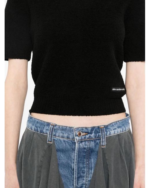 Alexander Wang Black Short Sleeve Top