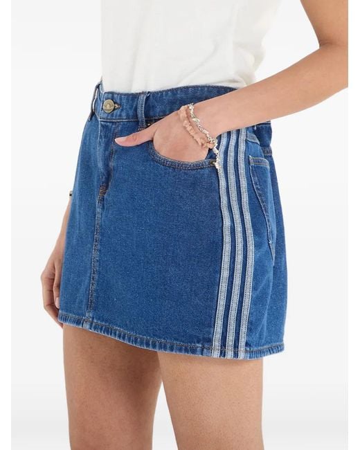 Adidas Blue 3-Stripes Denim Skirt