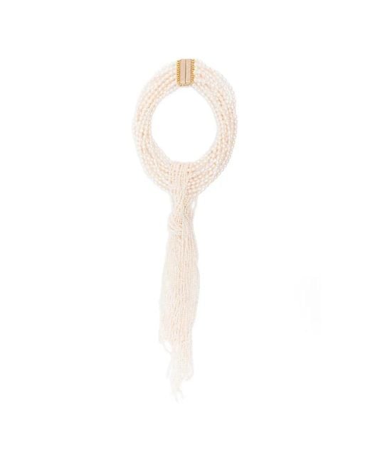 Rosantica White Pearl Multi-Strand Necklace