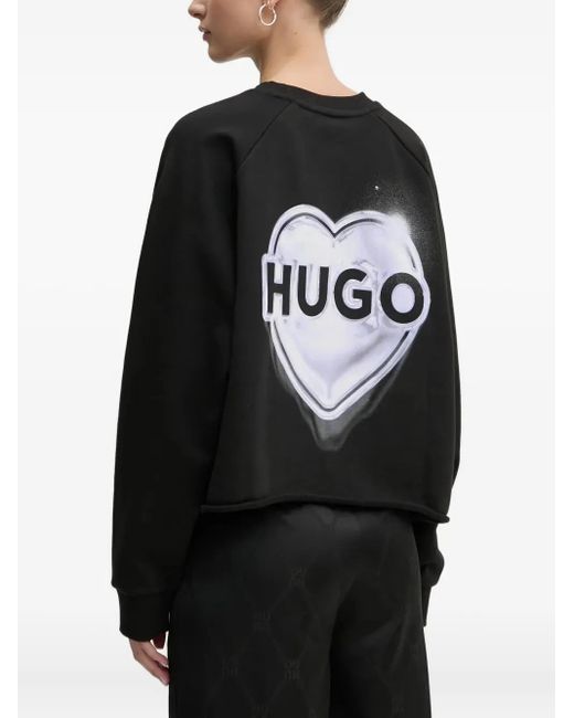 HUGO Black Heart Logo Sweatshirt