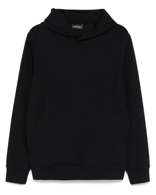 メンズ Emporio Armani ワッフル パーカー Black