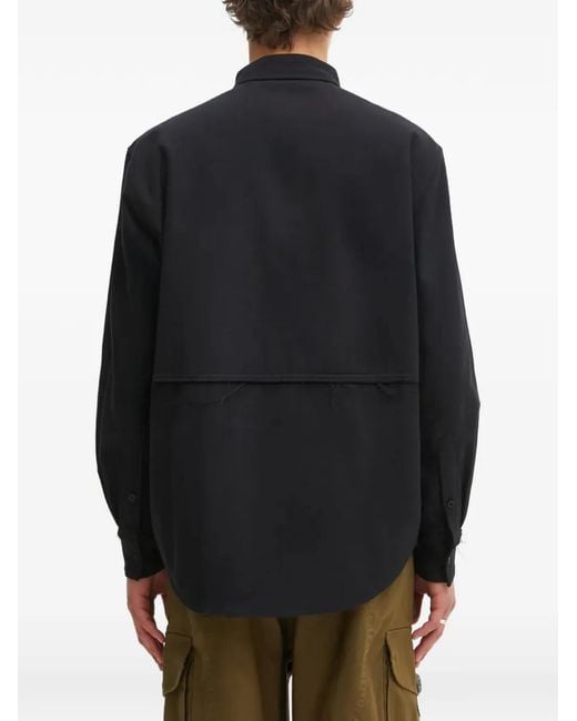 032c Black Logo-Embroidered Shirt for men