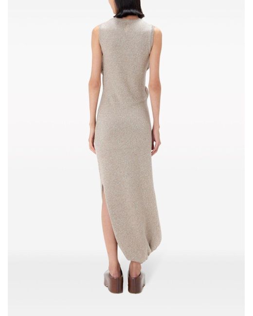 J.W. Anderson Natural Padded Knitted Maxi Dress