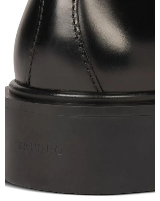 Sandro Black Patent Leather Loafers for men