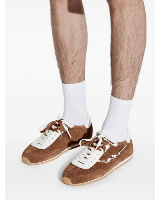 ENTERPRISE JAPAN Brown Panelled Sneakers for men