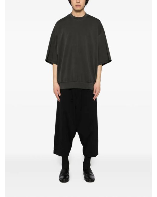 DEVOA Black Cotton T-Shirt for men