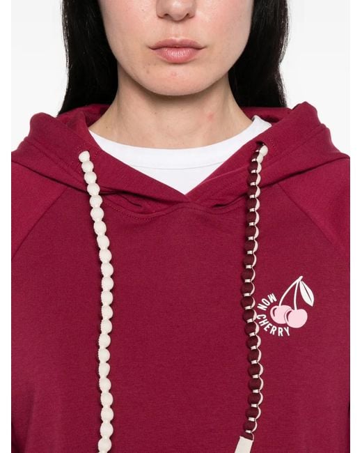 Marc Cain Red Hoodie Mit Logo-Print