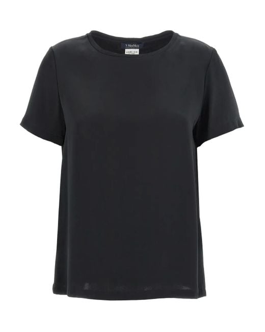 Max Mara Black Rebecca Bluse Mit Kurzen Ärmeln