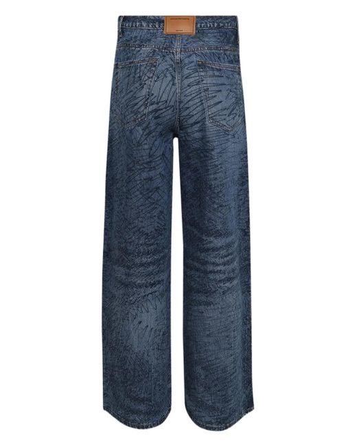 Alexander Wang Blue Logo-Patch Jeans for men