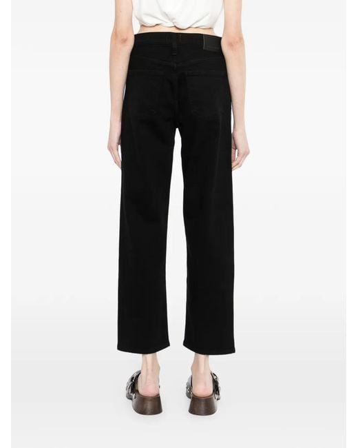 Citizens of Humanity Black Delfina Straight-Leg Jeans