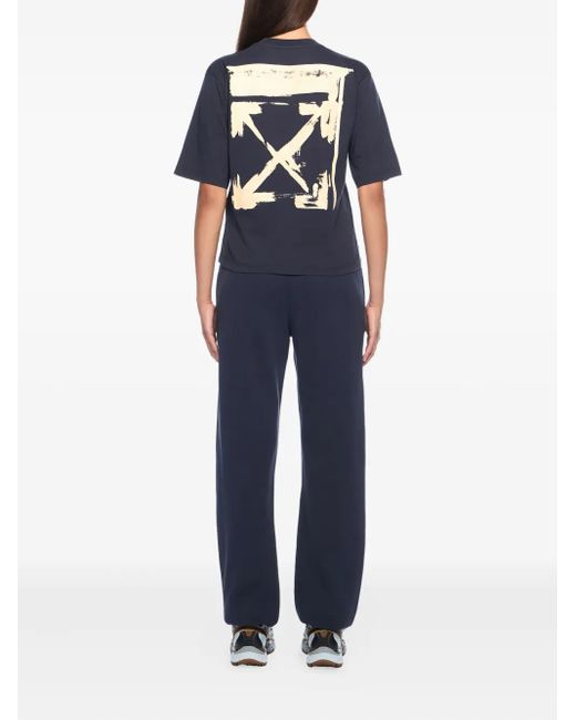Off-White c/o Virgil Abloh Blue Ink Logo-Print Track Pants